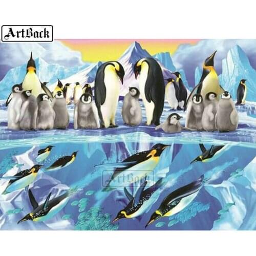 New 5d diy diamond painting penguin iceberg picture full square 3D rhinestone resin mosaic stick drill embroidered home decor