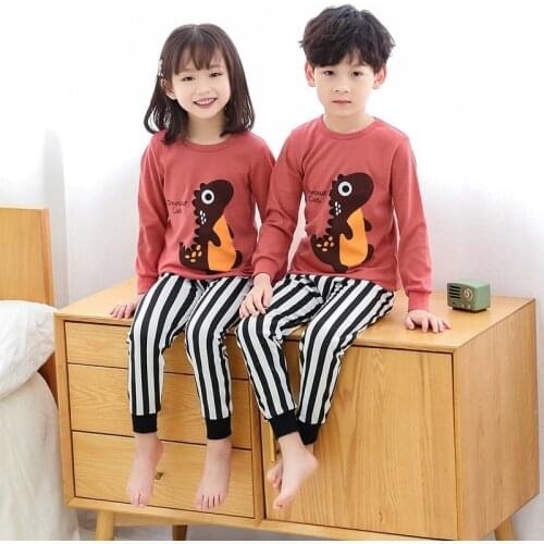 Autumn Kids Pajamas Long Sleeve Cartoon Children Pajamas For Girls Boys Pyjamas Kids Baby Girls Clothes Boys Sleepwear Nightwear