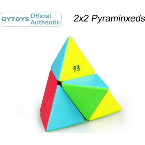 QiYi Pyramid 2x2 Magic Cube MoFangGe XMD Cubo Magico Professional Neo Speed Cube Puzzle Antistress Toys For Children