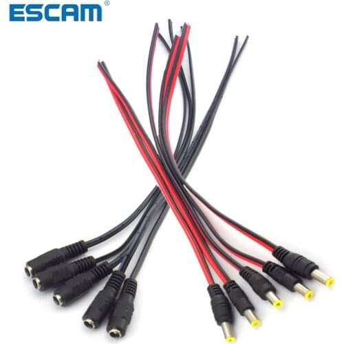 Connectors DC Male Female Plug Cable for CCTV Camera Security System DC Power Extension Cable Plug Adaptor 2.1*5.5mm