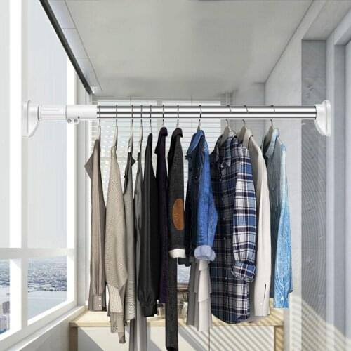 Stainless Steel Telescopic Adjustable Rod Clothes Dryer Stainless Steel Tension Rod Bathroom Rail Can Be Used 70-120cm