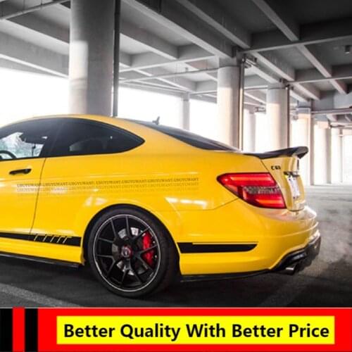 For Mercedes Benz W204 Spoiler 2008-2014 C-class C180 C200L C63 Spoiler High Quality Carbon Fiber Car Rear Trunk Wing Spoiler