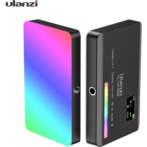Ulanzi VL120 RGB Mini LED Video Light 2500K-9000K Photography Fill-in Light CRI95+ 20 Lighting Effects for Live Photography