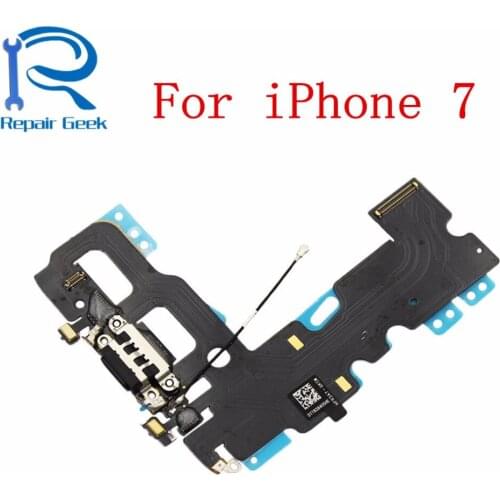 10pcs/Lot New Charger Charging Port Dock USB Connector Flex Cable Replacement For iPhone 7 7G 4.7 inch Flex Ribbon Repair Parts