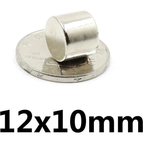 2/5/10PCS 12x10 mm Super Powerful Strong Magnetic Magnets Permanent Neodymium Magnets 12mmx10mm Small Round Magnet 12*10 mm