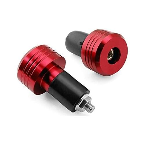 2pc Autobike Handlebar Aluminum 22MM Grips Bar End Cap Plug Slider Red
