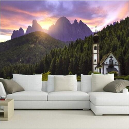 The custom 3D murals,Italy Mountain Temples Forests Nature wallpaper papel de parede,living room sofa TV wall bedroom wall paper