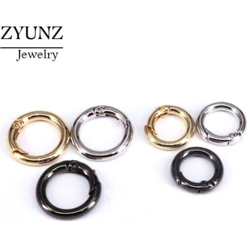 6PCS, Round snap clip, Spring rings, Purses clasps, Metal carabiner, Ring for purses, Ring carabiner for strap bags