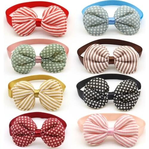 50/100 Pc Pet Puppy Dog Accessories Handmade Bowknot Ties For Dog Adjustable Puppy Dog Bow Tie Pet Supplies Dog Bows Accessories