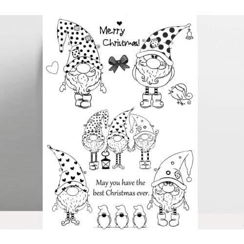 AZSG Funny Christmas Santa Claus Clear Stamps For DIY Scrapbooking/Card Making/Album Decorative Silicone Stamp Crafts