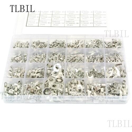FreeShipping 720Pcs/Set 24 Type Cold Naked Terminal Ring Fork U-type Terminals Assortment Kit Cable Wire Connector Crimp