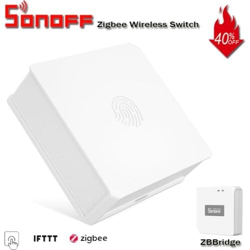 SONOFF SNZB-01 Zigbee Wireless Switch Link ZigBee Bridge with WiFi Devices Make Them Smarter Work with via eWeLink APP IFTTT