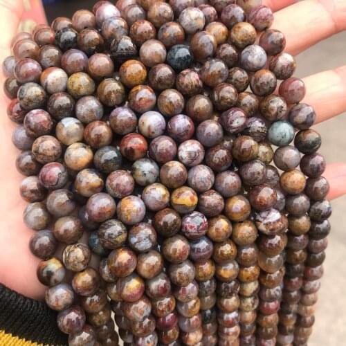 6/8/10MM Genuine Natural Namibia Pietersite Stone Beads For Jewelry Making DIY Round Loose Gem Stone Beads Fit Bracelet 15