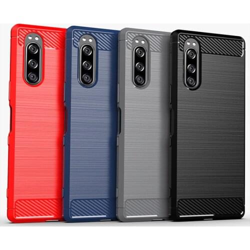 Carbon fiber Cover Shockproof Phone Case For Sony Xperia 5 8 1 L1 L3 L2 XA2 Ultra 10 Plus XZ2 XZ1 Compact XZ3 Bumper