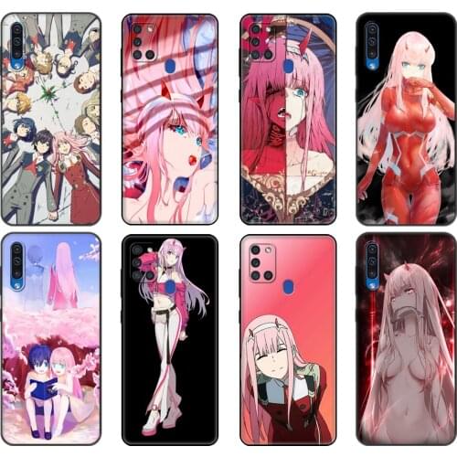 Black tpu Case For Samsung Galaxy A50 50S A30S A10 A21S A31 A41 A51 A71 M21 S10 LITE Cover Zero Two Darling in the FranXX Anime