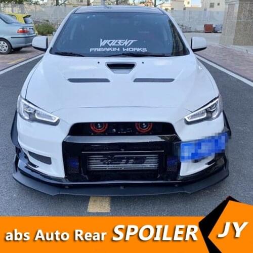 For Mitsubishi Lancer Front shovel Body kit spoiler 2006-2015 Lancer ABS Rear lip rear spoiler front Bumper Diffuser Protector