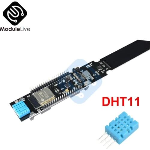 ESP32 CP2104 DHT11 WiFi Bluetooth Soil Temperature Humidity Sensor Module For Arduino For Nodumcu 4PIN 4P 18650 Battery Shield