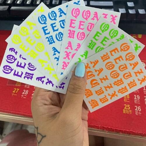 Fluorescence Nail Sticker 6PCS of Nail Decal Slider Luminous Fluorescent Nail Stickers Adhesive Tip Tools TJC2353-2536456