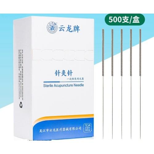 500 Pcs/Box Flat Handle Acupuncture Needle With Tube ALL Size Acupuncture Disposable Sterile Beauty Massage Sterilze Needle