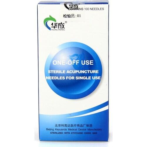 2 boxes huacheng accupuncture massage needles single pack 100pcs disposable sterile acupuncture needles