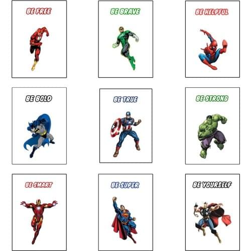 Marvel Cartoon Superhero Canvas Painting Disney Anime Avengers Character Posters and Prints Wall Art Picture for Kid Room Decor