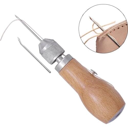 LMDZ Leathercraft Stitch Sewing Awl Thread Kit Needles Stitch Leather Fabric Grocerypeedy Stitcher Sewing Awl Tools