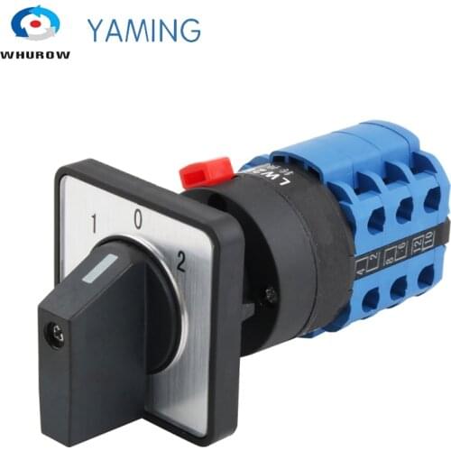LW26-20/3 Single Hole Mounted With Panel Installaition 3 Poles 3 Positions Changeover Dual Power Supply Switching 20A Cam Switch