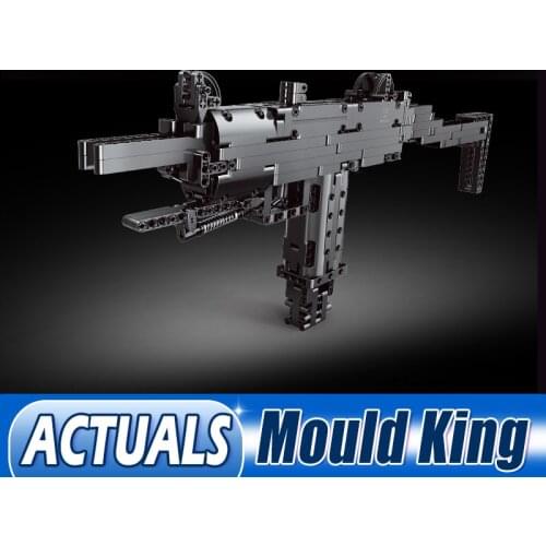 Mould King 14006 Creative High-tech Gun Bricks Toys The Mini UZI Gun Model Assembly Building Blocks Kids Birthday Toys Gifts