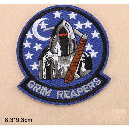 Death Grim Reapers Wholesale Iron on Embroidered Cloth Clothes Patch For Clothing Girls Boys