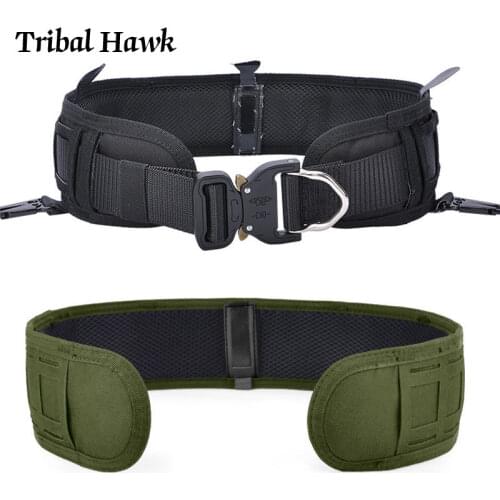 Tactical Belt Military Army Molle Airsoft Battle Belt Men Combat Gear Outdoor Hunting Camo Soft Padded Waist Belt Accessories