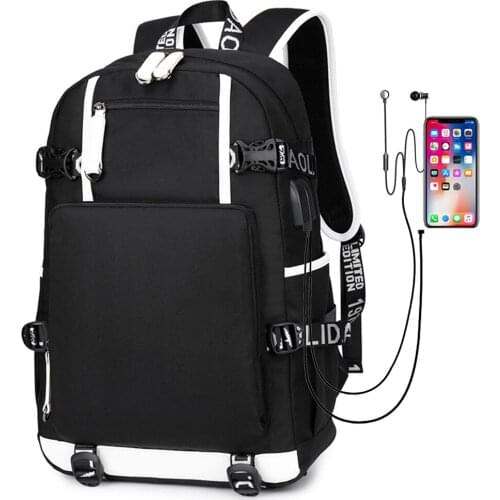 New Boys Girls Kids School Bags Women USB Laptop Backpack Canvas Men Bagpack Packsack Bookbag Large Capacity Travel Bag