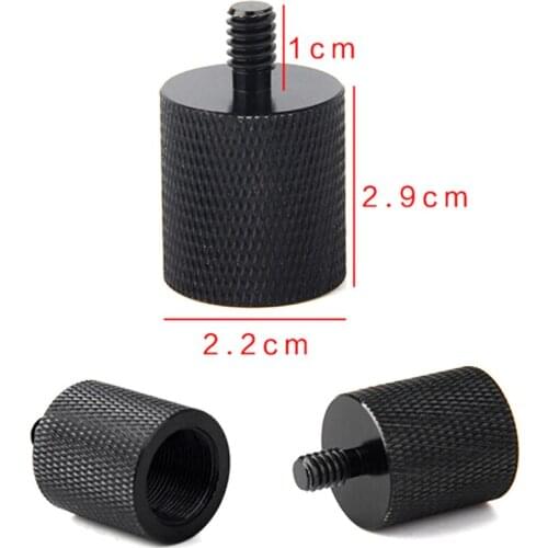 Thread adapter microphone stand 5/8" 27 female to 1/4" 20 male camera tripod