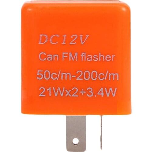 LED Turns Relay 12V 2 Pin Adjustable Frequency LED Flasher Relay Motorcycle LED Turn Signal Flashing Adapter Moto Accessories