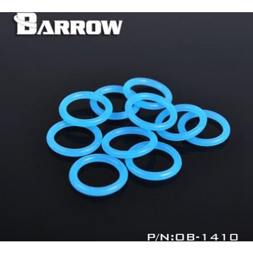 10pcs/lot Barrow G1/4 Luminous Blue Silicone Ring OB-1410