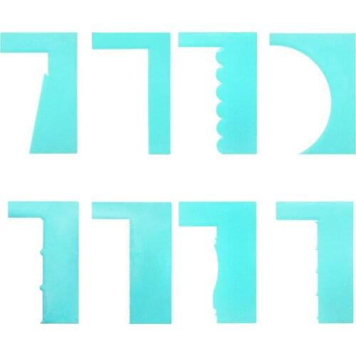 1PC Cake Scraper Fondant Mousse Cream Spatula Edge Smoother Kitchen Cake Pastry Mold christmas Baking Decorating Tools