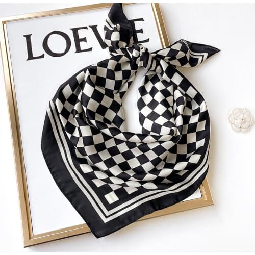 2020 New style Silk Scarf 70CM womens Square silk scarves fashion lady luxury printed headscarf beach Sunscreen quality shawl