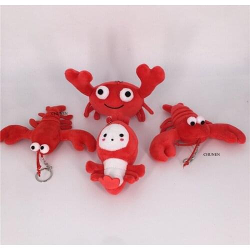 3Shapes - 10-13CM New Middle Crab Keyring Chain Plush Toy , Ocean Animal