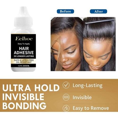 38ML Wig Glue Skin Invisible Liquid Glue Weaving Hair Replacement Lace Mesh Hair Block Glue High Quality Safe Wig Glue