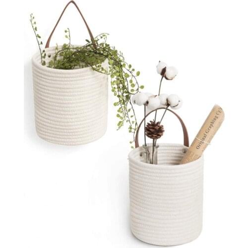 40%HOTHanging Basket Round Multi-purpose Woven Wall Rope Basket for Home