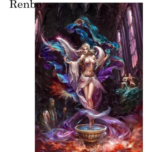 5D Diy Diamond Painting Fantasy girl fairy square/round Diamond Pictures Cross Stitch Full 3D Rhinestone Embroidery Home Decor