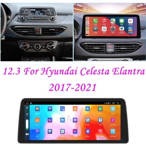 12.3inch 128GB Car Radio For Hyundai Celesta Elantra 2017-2021 Android10 Auto Stereo CarPlay Video Wifi GPS Navigation Heat Unit