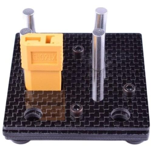 Black carbon fiber Mr Grippy soldering jig solder helper for RC car and battery connectors and cables accessories