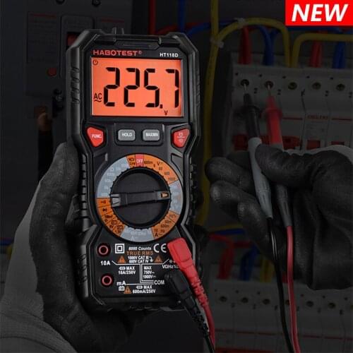 NEW Digital Multimeter Ture RMS Auto Range 6000 Counts Multimetro 1000V 10A AC DC Ohm Hz NCV Live Voltage Temperature Meter