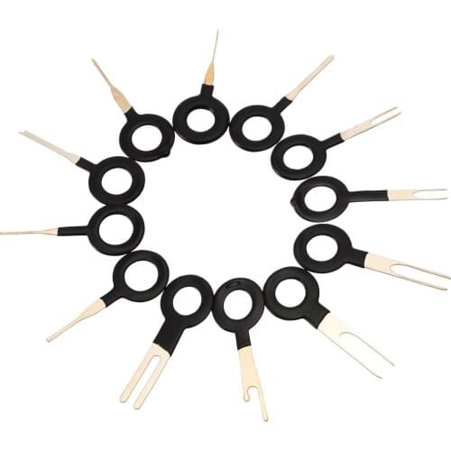 21pcs/set Aluminum Alloy Connector Removal Key Car Audio Repair Terminal Wiring Crimp Connector Pin Removal Key Tool Kit