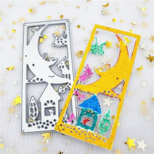 Moon Bookmarks Carbon Steel Cutting Die Embossing Stencil Template Mold DIY Paper Handcraft Scrapbook Bookmark Card Decoration