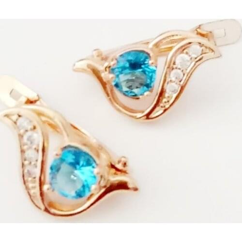 Trendy Women Drop Earring Wholesale Lady Jewelry Rose Gold Color Women Accessories Luxury New Fashion Drop Earring