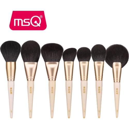 MSQ Makeup Brushes Set Foundation Blushes Fan Single Make up Brush Natural Goat hair 1PCS Powder Beauty Cosmetic Tools