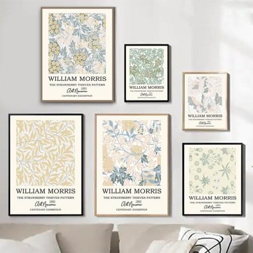 William Morris Flower Leaf Fruit Wall Art Canvas Painting Nordic Posters And Prints Wall Pictures For Living Room Vintage Decor