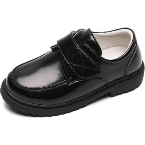 New Fashion Baby Boys Shoes Patent Leather Casual Student Dress Shoes Children Flats Breathable Single Kids Leather Shoes