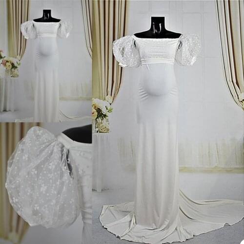 Customized Sleepwear Winter Maternity Pajamas Lantern Sleeve Lotus Leaf Skirt Bathrobe Solid Beteau ChiffonPlus Size Ladies